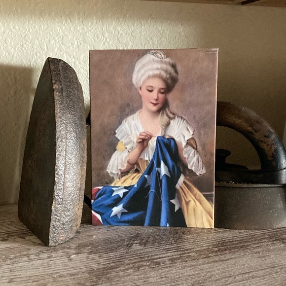 Fourth of July, Betsy Ross sewing American flag canvas - Picture 1 of 2